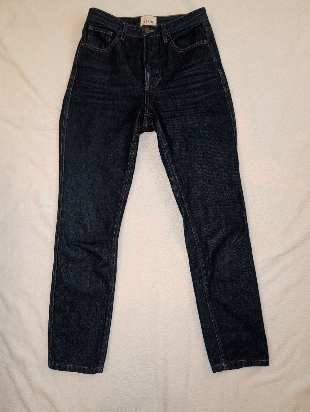 Sezane Dark Blue Straight-Leg Jeans - Picture 3 of 8